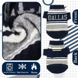 ZOARVEXD Dallas Small Dog Sweater Football Theme Turtleneck Knit Dog Sweaters for Small Pets Warm Winter Cat Dog Clothes