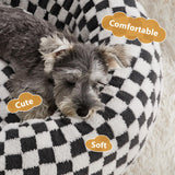 BFPETHOME Donut Dog Bed for Small Dogs, Round Cat Beds for Indoor Cats, Calming Pet Bed for Puppy and Kitty with Non-Slip Bottom, Cute Fancy Dog Bed Machine Washable Puppy Bed