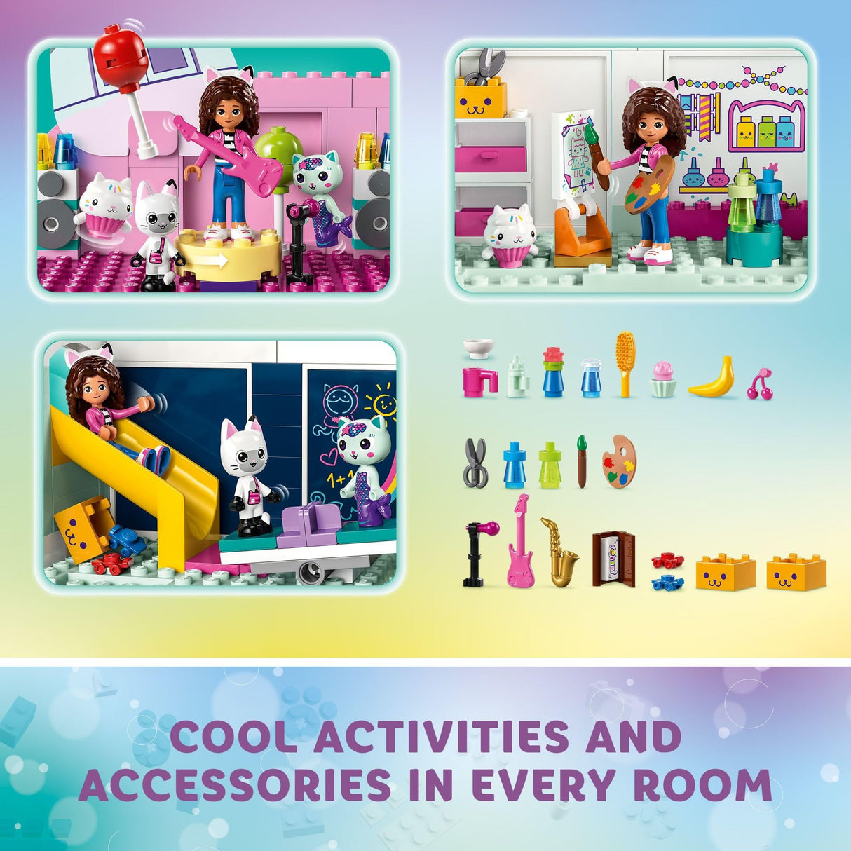 LEGO Gabby's Dollhouse Building Toy - Pretend Play Toy Figures & Playsets for Girls & Boys, Ages 4+ Years - Gift for Christmas - 8 Room Dollhouse W/ 4 Minifigures - 10788