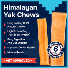 Load image into Gallery viewer, 100% Natural Yak Cheese Himalayan Made Dog Chews All Breeds - Lactose Free Yak Chew for Small, Medium &amp; Large Dogs - Dental Cleaning Dog Chews Aggressive Chewers - Long Lasting Odor &amp; Gluten Free
