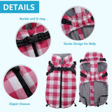Brabtod Dog Winter Jacket,Waterproof Dog Coat with Harness Built in,Puppy Vest Small Dog Clothes with Fleece Lining,Ideal for Outdoor and Indoor-Pink-S