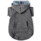 Koneseve Dog Hoodie Fleece Dog Clothes Warm Sweater with Hat for Medium Large Dogs Cat Hooded Shirt Kitten Pet Basic Sweatshirt with Pocket Doggie Soft Winter Coat Apparel (Grey; 4XL)