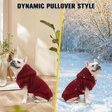 BINGPET Dog Hoodie for Large Medium Small Dogs, Sherpa Hooded Dog Sweater with Pocket Leash Hole for Boy Girl Dogs,Soft Warm Fleece Dog Winter Clothes Cold Weather Coats Jacket for Puppy Sweatshirt,L
