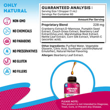 Load image into Gallery viewer, Cat &amp; Dog Urinary Tract Infection Treatment &amp; Natural UTI Medicine Cranberry &amp; D-Mannose -Kidney+Bladder Support - Best Incontinence, Bladder Stones - Pet Renal Health &amp; Care Drops
