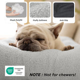Bedsure Small Dog Bed for Crate Washable, Comfort Fluffy Plush Pillow Bed Crate Pad, Non-Slip and Machine Washable Kennel Pet Sleeping Mat for Puppy/Cat, 24"x17", Gray