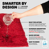 Dog Gone Smart Dirty Dog Doormat - Fast Drying Rug with Super Gripper Backing for Clean Floors - Super Absorbent and Machine Washable Mat for Muddy Paws - Maroon