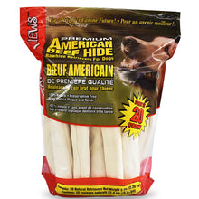 Load image into Gallery viewer, Canine Chews 10-11" Rawhide Bones for Large Dogs, Durable USA Beefhide Dog Rawhide Chews, Retriever Rolls 20 Pack (5 lbs)
