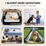 gogobunny Waterproof Dog Bed Cover Pet Blanket for Furniture Bed Couch Sofa Reversible (Dark Stone/Light Stone, 82x120 Inch (Pack of 1))