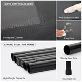 SIEMOUR Cooling Elevated Dog Bed for Extra Large Dogs with Non-Slip Floor Protectors & Breathable Mesh, XL Raised Indoor & Outdoor Dog Cot Hammock, 54" L x 35" W x 8" Th, X-Large, Grey