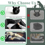 Dog Booster Car Seat for Small/Medium Dogs, VIVASNIFF 6 Inches Memory Foam Elevated Dog Pet Car Bed up to 45 lbs with 2 Safety Belts, Leakproof, Detachable and Washable (Black).