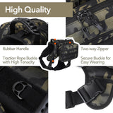 GooCare x Jumahe Dog Hiking Backpack for Large/Giant Dogs – 2 Spacious Side Bags, Breathable Waterproof Fabric, Fits Chest 30"-40" (85-120 lbs), 5 Adjustable Buckles, Outdoor Travel Vest, Black