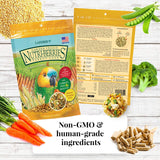 LAFEBER'S Nutri-Berries Pet Bird Food Variety Sampler Bundles, Made with Non-GMO and Human-Grade Ingredients, for Parrots, 10 oz. Each (4 Pk Bundle) with Free Avi-Cake Sample