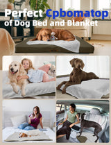Sytopia Indestructible Dog Bed, 42" XL Chew Proof Dog Bed for Extra Large Dogs (90 lbs), Durable Waterproof Pet Bed, Chew Resistant Dog Crate Pad, Washable Cover, Indoor & Outdoor Use, Brown