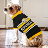 NFL Pittsburgh Steelers Dog Sweater, Size Large. Warm and Cozy Knit Pet Sweater with NFL Team Logo, Best Puppy Sweater for Large and Small Dogs