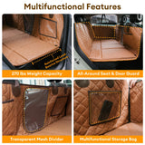 FUNNY FUZZY Dog Car Seat Cover, Back Seat Extender for Dogs - 420Lb Hard Bottom Waterproof Pet Car Seat Cover, 600D Heavy Duty Pet Hammock with Non-Slip Bottom for Cars, SUV, Trucks