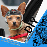 LESYPET Dog Helmet Small Breed, Dog Motorcycle Helmet Drop-Down Clear Visor for Outdoor Motorcycling Windproof Pet Hat with Ear Hole