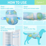 KYEESE Dog Cooling Vest for Summer Lightweight Dog Cooler Jacket 3D Breathable Mesh Pet Cooling Shirts with Reflective Stripe UV Protection Pet T Shirt for Beach, Hiking, Walking (Blue, M)