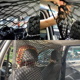Car Dog Barrier Net, Hook Up Elastic Envelope Luggage Net (47.24" x 33.85") Dual Layer Safety Net for Pet Dog Vehicle Universal Mesh Barrier Guard Blocks Access to Car Front Seats Organiser Bag