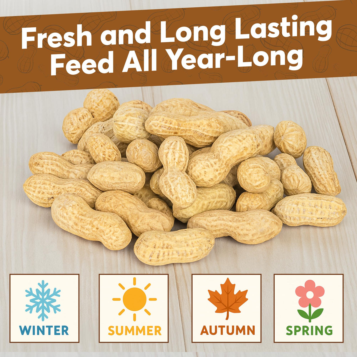 Trailmark Naturals - 10 LB - Raw Peanuts For Squirrels, Raw In Shell Peanuts For Birds and Wildlife- Squirrel Food, Wild Bird Seed - Grown in The USA