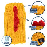 Zoo Snoods Rooster Costume - Knit Chicken Dog Snood Ear Wrap for Pets, Warm Neck Cover for Halloween and Winter (Small)