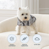 Berkshire Peanuts® Microfleece Dog Coat, Warm Fleece Dog Jacket with Waterproof Shell, Hook & Loop Design for Small, Medium, or Large Dogs (Small, Zigzag Many Faces of Snoopy Small Chateau Grey)