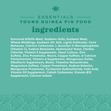 Oxbow Essentials Young Guinea Pig Food, Guinea Pig Pellets Made with Timothy Hay, Stabilized Vitamin C, Small Animal Pet Products, Small Animal Food Made in USA, High Fiber, 10 lb. Bag