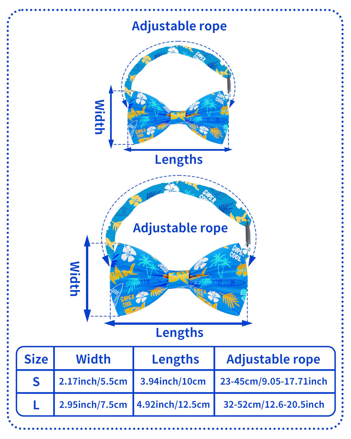 PET SHOW 60 Pack Hawaiian Small Dog Collar Bow Ties and Neck Ties Bulk Puppy Cats Adjustable Summer Floral Bowties for Medium Dogs Hawaii Bowknots Holiday Party Ties Pet Grooming Accessories