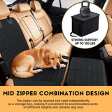 HOMBYS Detachable 2-in-1 Back Seat Extender for Dogs, Full-Coverage Pets Car Seat Cover & Storage Organizer, Waterproof Seat Protector for Cars, TruVs, Trucks (with Zipper Combination, Large)