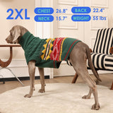 MIGOHI Warm Dachshund Sweater Soft Dog Sweater for Small Dogs | Wiener Dog Sweaters with Leash Hole Sleeveless Knitted Pullover Vest Winter Christmas Knitwear for Fall & Winter,Wiener,Pug,Green,M