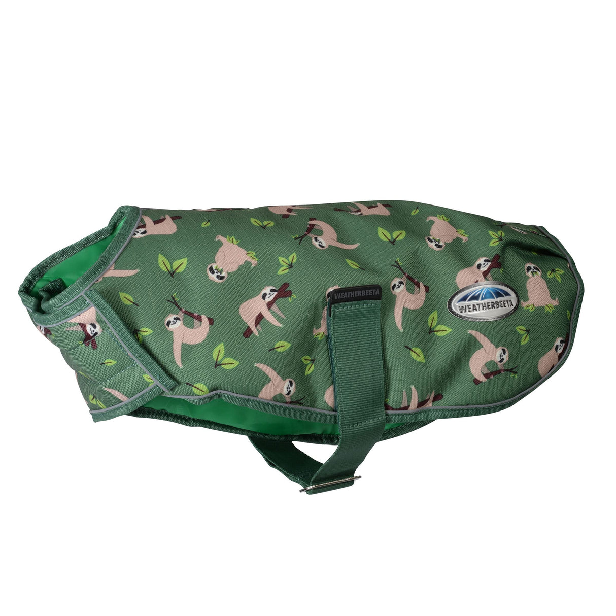 WeatherBeeta ComFiTec Premier Free Parka Dog Coat Medium, Sloth Print, 12"