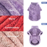 Idepet Fleece Dog Sweater 3 Pack, Velvet Puppy Clothes, Fuzzy Cat Apparel, Soft Outfits, Thermal Pet Clothing for Fall Winter, Coat for Small Dogs