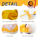 DELIFUR Dog Basketball Player Costume - Pet Halloween Costume Adjustable Funny Dress Up Sports Outfit Cosplay Clothes for Large Cats and Small Dogs (Yellow Basketball, X-Small)