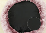 NTUQCAW Dog Cave Bed for Small Dogs Cats Pets, Anti Anxiety Calming Plush Dog Beds, Fluffy Covered Hooded Cozy Burrow Puppy Beds, Anti-Slip Bottom Washable Pet Sleeping Bag (20" D, Pink)