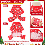 Jeere 6 Pcs Dog Pajamas, Dog Holiday Pajamas Jumpsuit for Small Medium Boy Girl Puppy Winter Pet Clothes(Christmas,M)