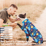 LovinPet Pajamas for Large Dogs, Lightweight Stretch Knit Pullover Dog Shirt, Marine Life Print, Pet Pajamas for Dogs, Large Breed Dog Jammie, PJ's for Pitbulls, Pet PJ's, 2XL
