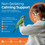 UnRuffledRx™ Calming Formula for Parrots – Bird Supplement That Supports Relaxation During Stressful Events Like Fireworks, Travel, and Visitors – 150 Servings – Made in USA