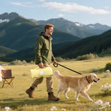 Travel Dog Bed | Camping Dog Bed | 37.4"x25.6" Waterproof Outdoor Dog Mat | Portable Place Mat for Dogs with Handle | Machine Washable | Easy Clean for Outdoor Adventures (Brown)