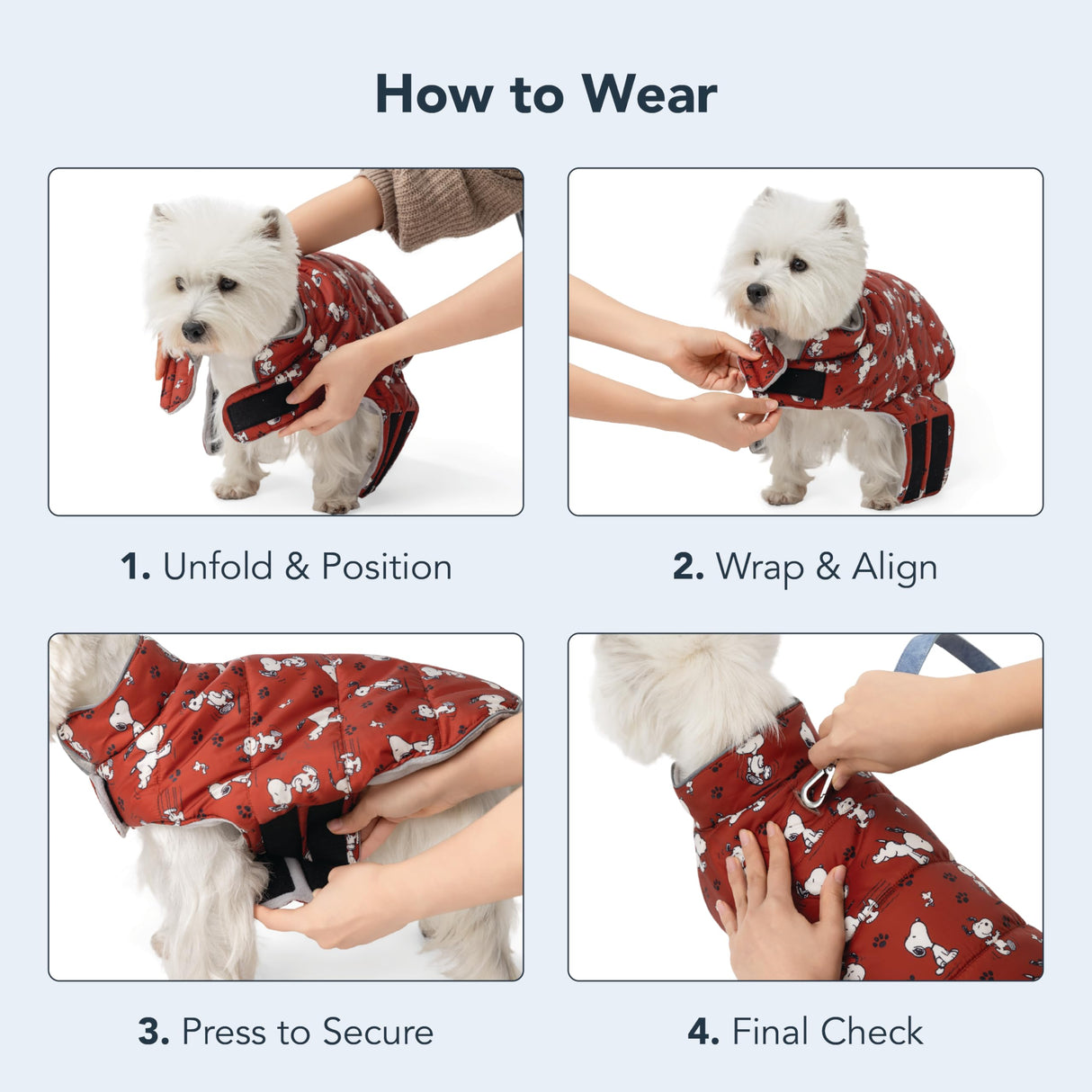 Berkshire Peanuts® Microfleece Dog Coat, Warm Fleece Dog Jacket with Waterproof Shell, Hook & Loop Design for Small, Medium, or Large Dogs (Small, Zigzag Many Faces of Snoopy Small Chateau Grey)