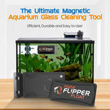 FLIPPER Float Nano Magnetic Aquarium Cleaner – 2-in-1 Flip Scrubber and Scraper, Floating Design with Strong Magnets for Algae and Debris Removal on Small Glass Tanks up to 1/4" (6mm)