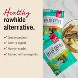 The Honest Kitchen Human Grade Ocean Chews Crispy Cod Fish Skins Dog Treats, 5.5 Ounces
