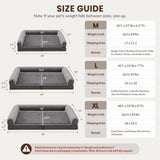 Warmrest Large Dog Beds Large Sized Dogs 45x35x7 Inch, Orthopedic XXL XL Dog Bed for Medium Size Dogs, Big Waterproof Couch Sofa with Removable Washable Cover for Pet, Dark Grey