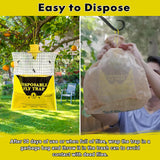 Big Bag Disposable Fly Traps Outdoor Hanging, Ranch Stable Horse Fly Hunter Trap Control Indoor for Home for Barn, Mosquito Bug Flying Insect Trap Catchers Killer Repellent 6 Natural Pre-Baited