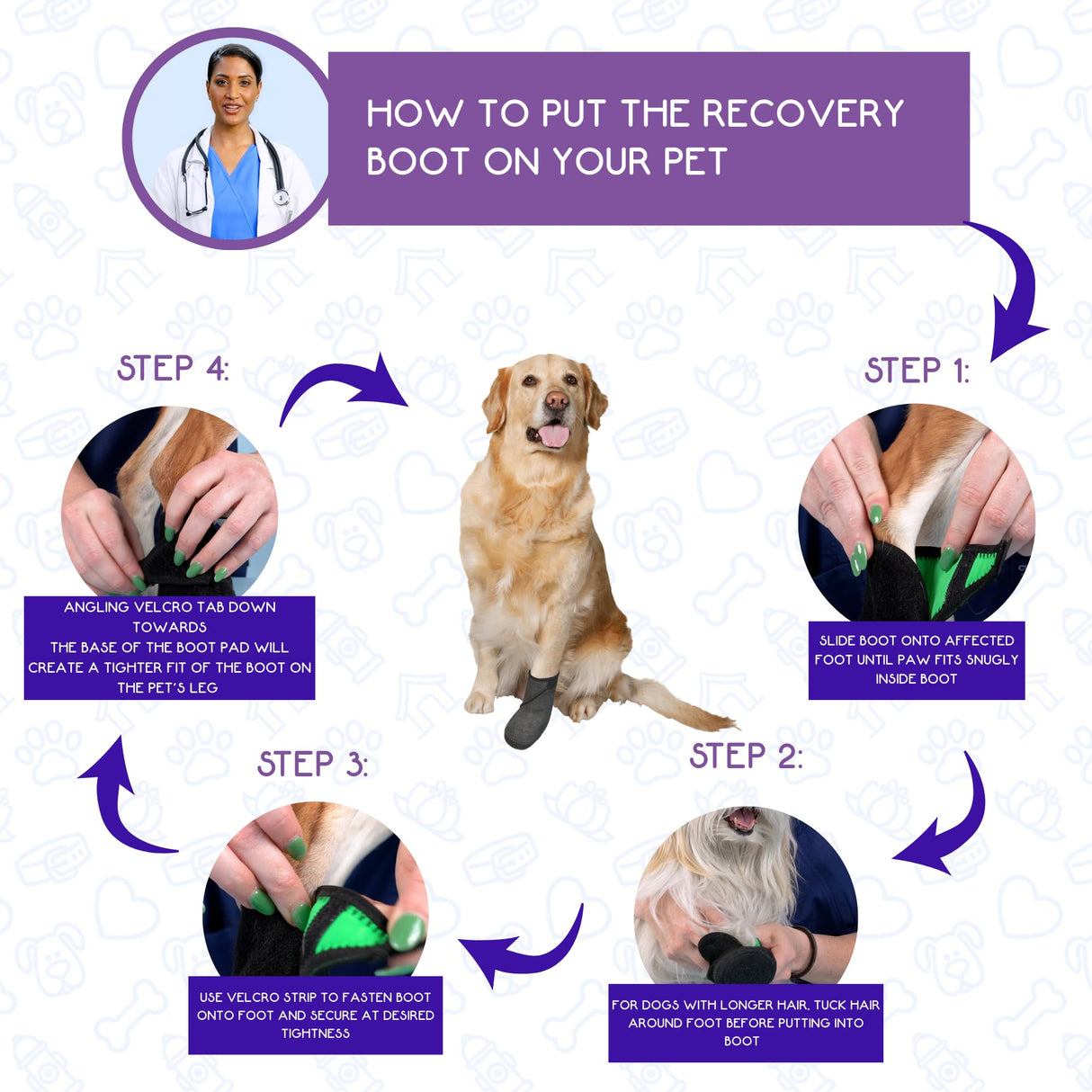 Calm Paws Recovery Boot and paw Protector (XLarge)