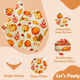 THLOH Fall Dog Bandanas with Snap Button, 2 Pack Pumpkin & Leaf Pet Scarf for Boy & Girl, Premium Durable Fabric, Adjustable Fit, Autumn Thanksgiving Bandana for Large and Extra Large Dogs (X-Large)