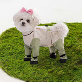 Pet Anti Dust Pants, Anti-Slip Waterproof Rain/Snow Boots with Adjustable Suspender,Waterproof Dog Boots Rain Boots with Suspender,Outdoor Anti Dirt Pants for Dogs (L)