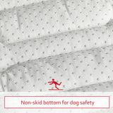Dog Crate Mat (36" X 23") 2 Pack, Soft Dog Bed Mat with Cute Stars, Personalized Crate Pad, Anti-Slip Bottom, Machine Washable Kennel Pad, Grey