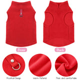 6 Pack Winter Dogs Sweater for Small Dogs Warm Clothes Fleece Vest with Leash Ring Sleeveless Dog Jacket for Little Medium Puppy Pet Unisex(Medium,Bright Colors)