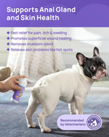 HICC PET Anal Gland Spray 4 oz, Hot Spot Spray Treatment for Dogs & Cats, Dog Anti Itch Spray, Soothing Inflamed Elimination Odor, Vet Recommended for Anal Gland Support
