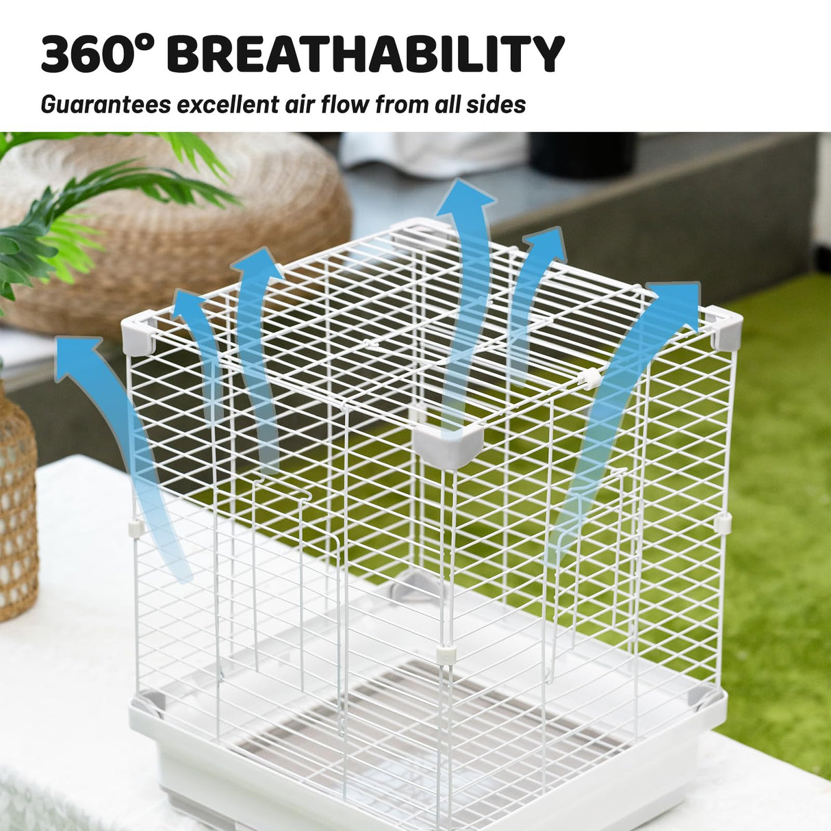 14.6" Portable Travel Bird Cage, Parrot Cage, Ample Room for Tail Movement, with Food Box, Perch, Water Bottle, for Vet Visit, Short Trip, Parakeet, Cockatiel, Budgie, Small Medium Birds