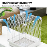 14.6" Portable Travel Bird Cage, Parrot Cage, Ample Room for Tail Movement, with Food Box, Perch, Water Bottle, for Vet Visit, Short Trip, Parakeet, Cockatiel, Budgie, Small Medium Birds